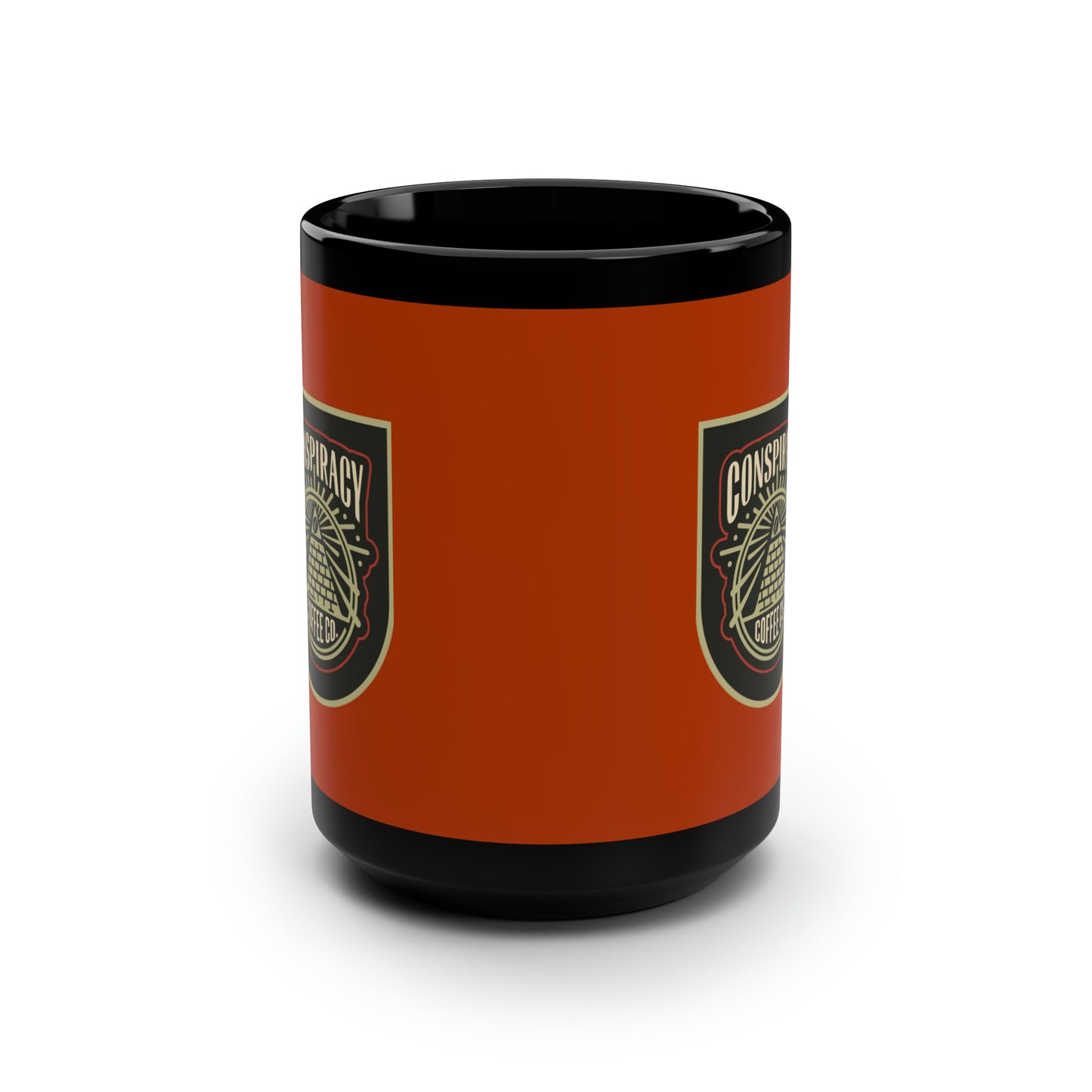 CONSPIRACY Black Mug, 15oz