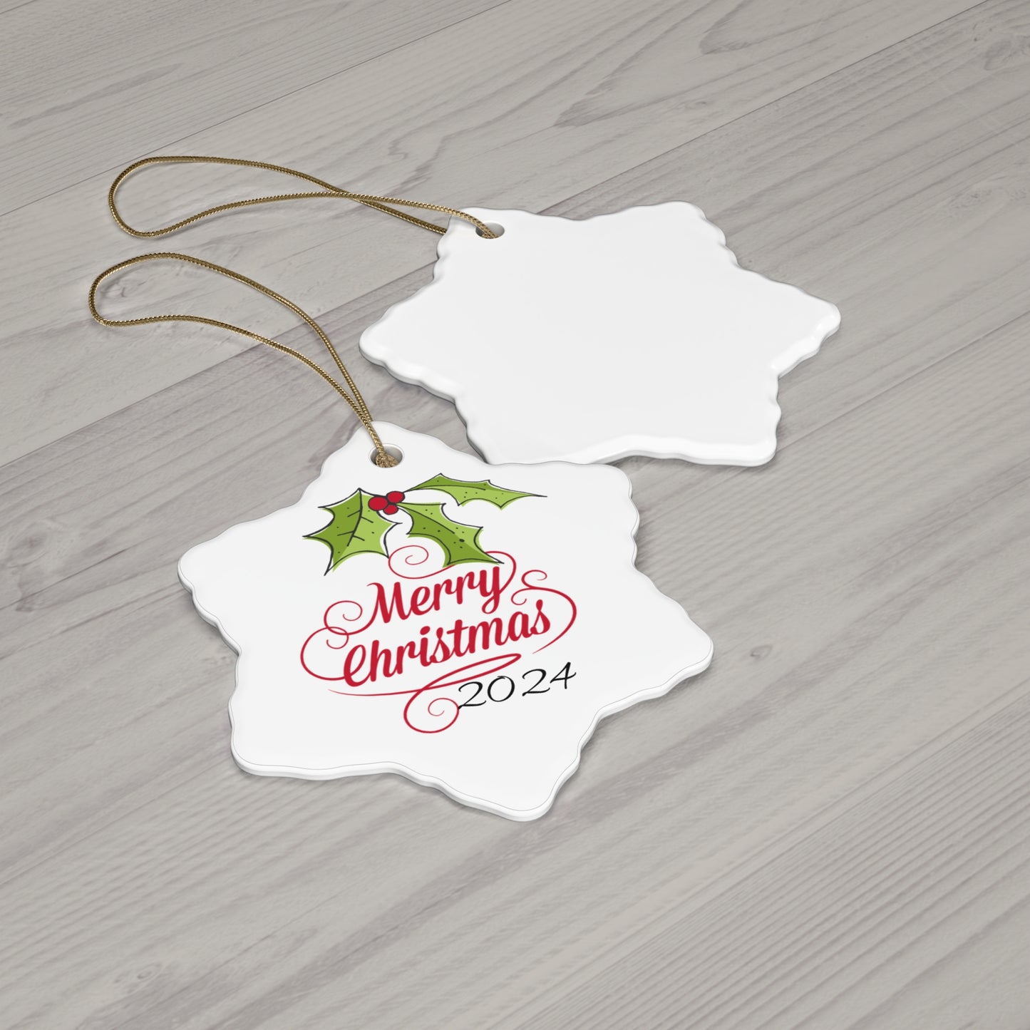 A quick and easy way to say Merry Christmas! With one of these ceramic ornaments.