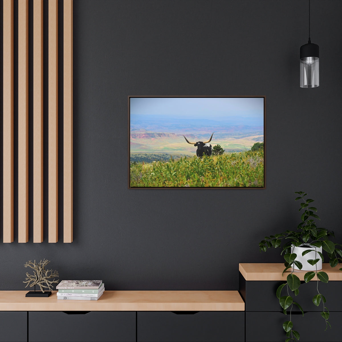 WYO. LONGHORN Gallery Canvas