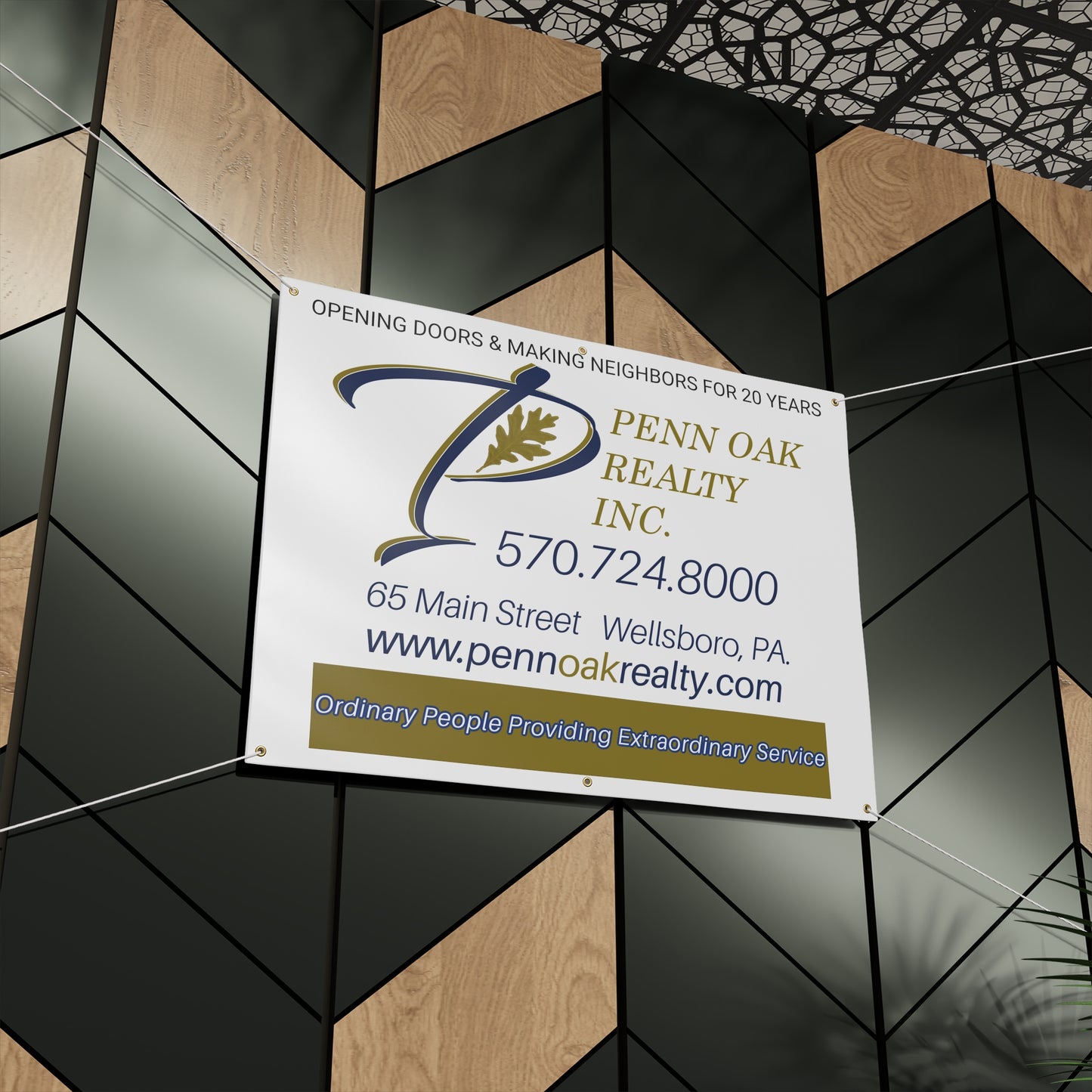 PENN OAK Matte Banner