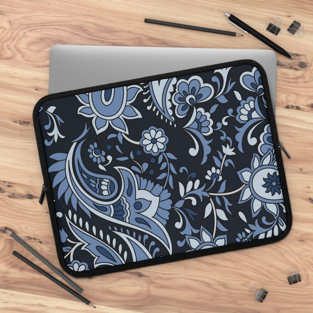 BLUE PAISLEY Laptop Sleeve